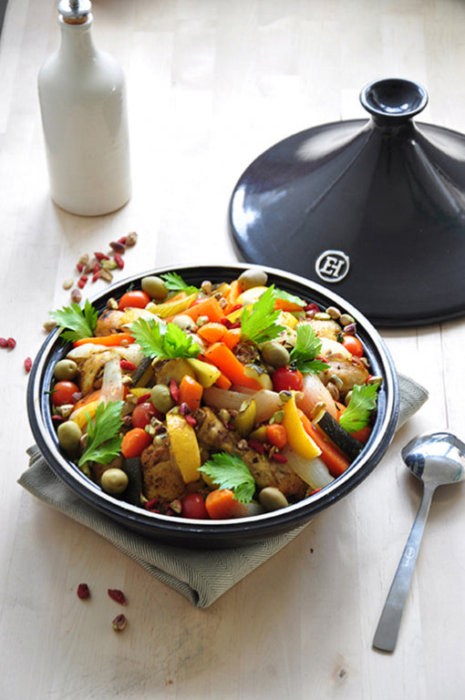 Emile Henry Tajine E-box - Ø270mm - Fusain - Keramische Tajine met Geschenkverpakking