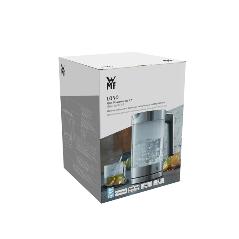 WMF Lono Glass Waterkoker – Hoogwaardig glas, 1,7 L, 3000 W