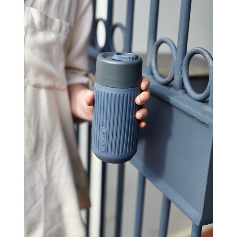 Black+Blum Reisbeker Glas 0,34 L - Grijs - Lekvrij, Smaakneutraal & Duurzaam