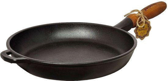 Maysternya Gietijzeren Koekenpan met houten handvat - Ø 24 x 4 cm