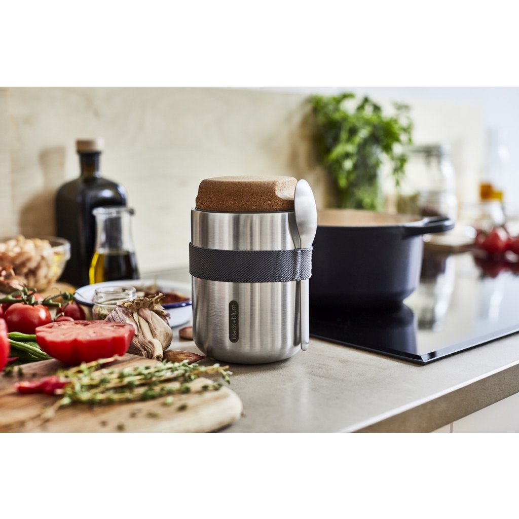 Black+Blum RVS Thermos Voedselcontainer - 550ml - Grijs