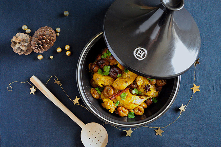 Emile Henry Tajine E-box - Ø270mm - Fusain - Keramische Tajine met Geschenkverpakking