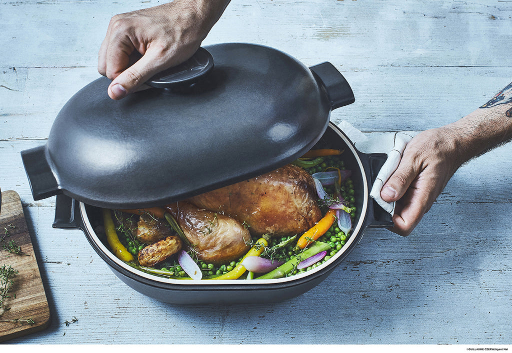 Emile Henry Kookpan ovaal Delight E-box - 4.5Ltr - Slate