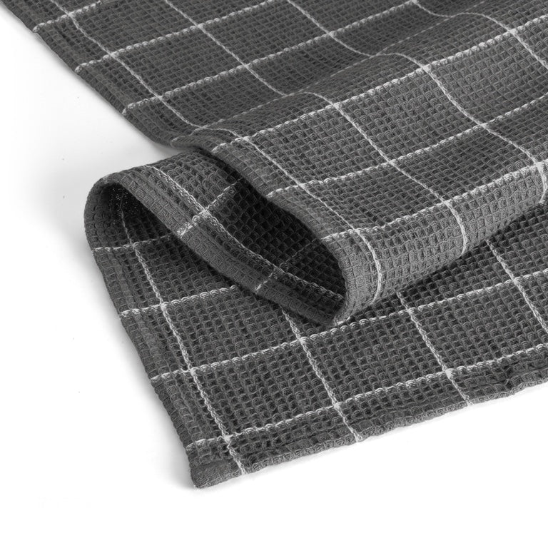 Walra Keukendoek Dry with Cubes – 100% Katoen – Modern Design - Zwart