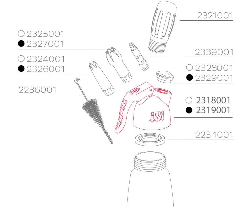 iSi Kopstuk compleet Dessert Whip - zwart