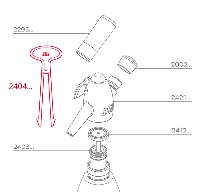 iSi Sleutel voor meetbuis Soda Siphon