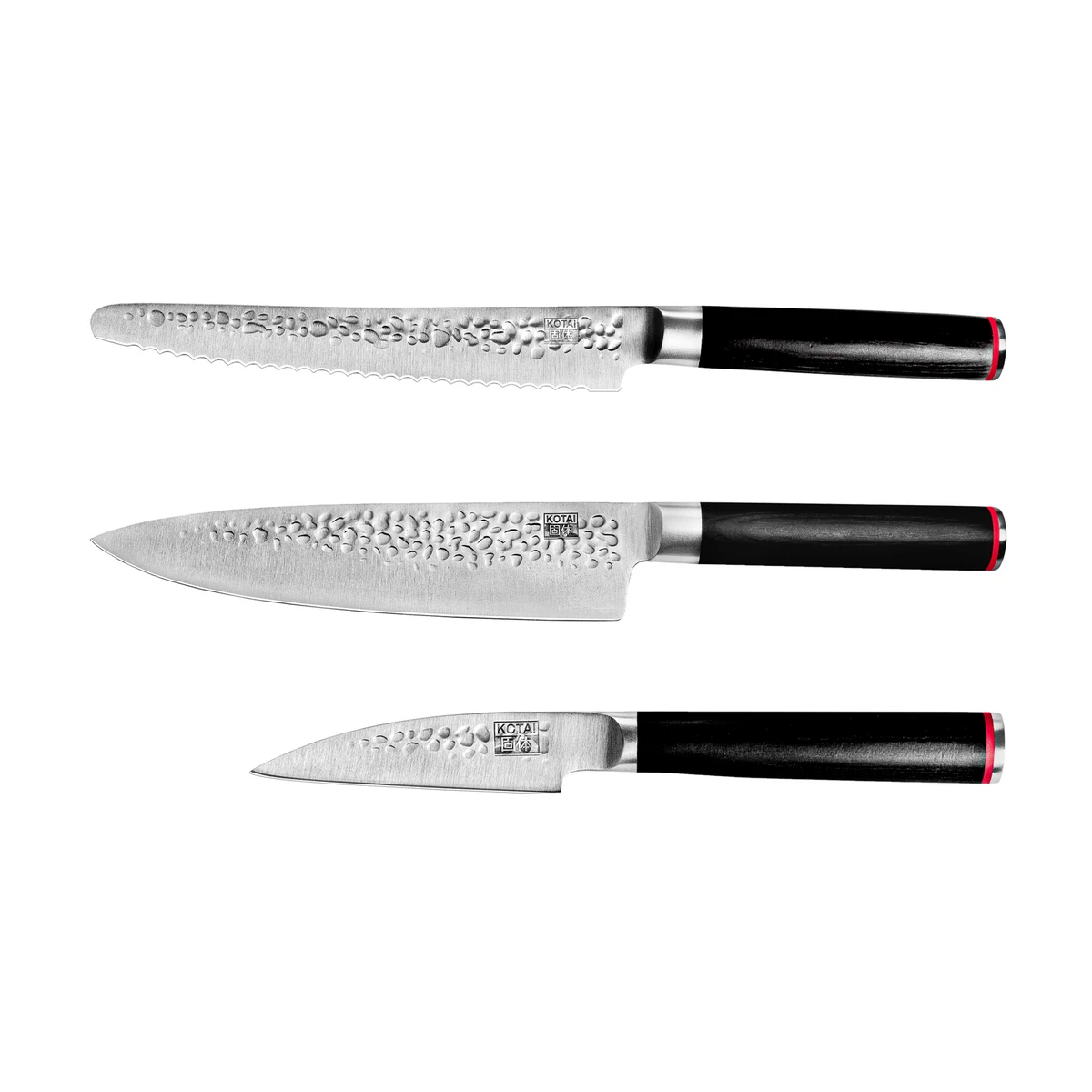 Kotai The Essential Set – 3 Messen: Schilmesje, Gyuto & Broodmes - Geleverd in een Luxe bamboe geschenkverpakking