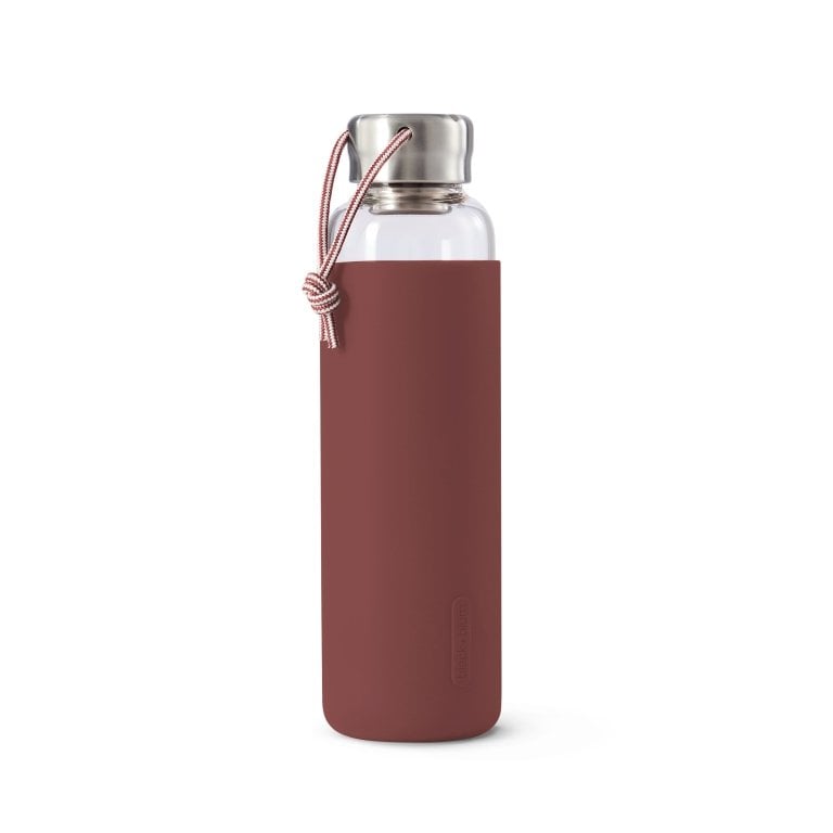 Black+Blum Glas Waterfles 0,6 L - Bordeaux Rood - 100 % Lekvrij, Elegantie & Duurzaamheid