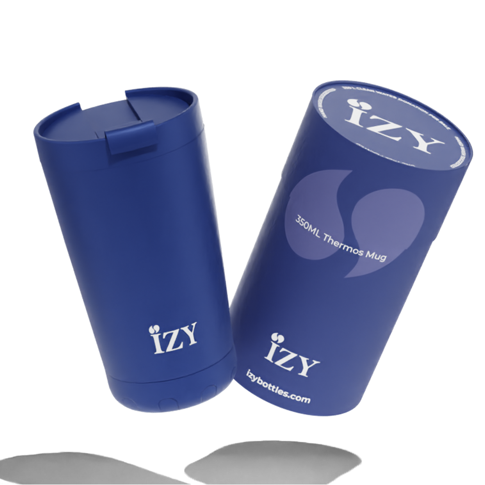 IZY Thermomok 350ML - Blauw | Herbruikbare Koffiebeker To Go - The Originals Collectie