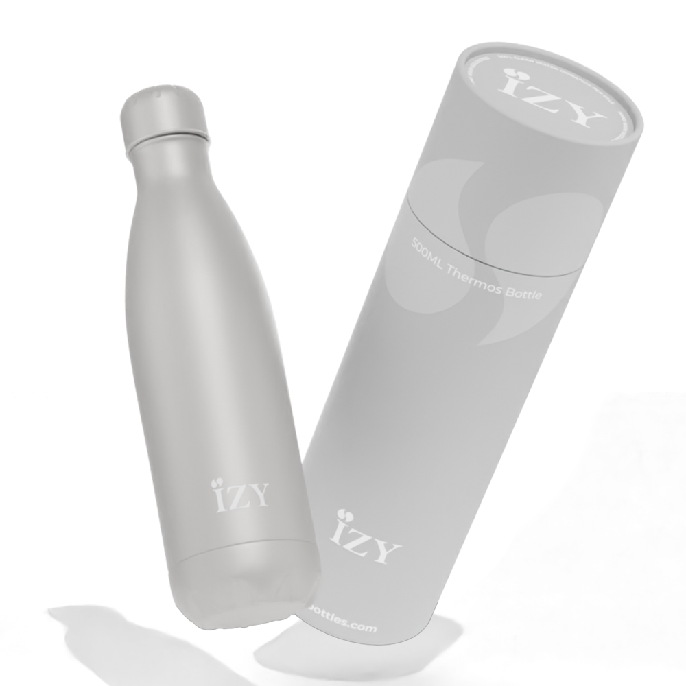 IZY Drinkfles - Grijs | 500ML - Thermofles To Go - The Originals Collectie