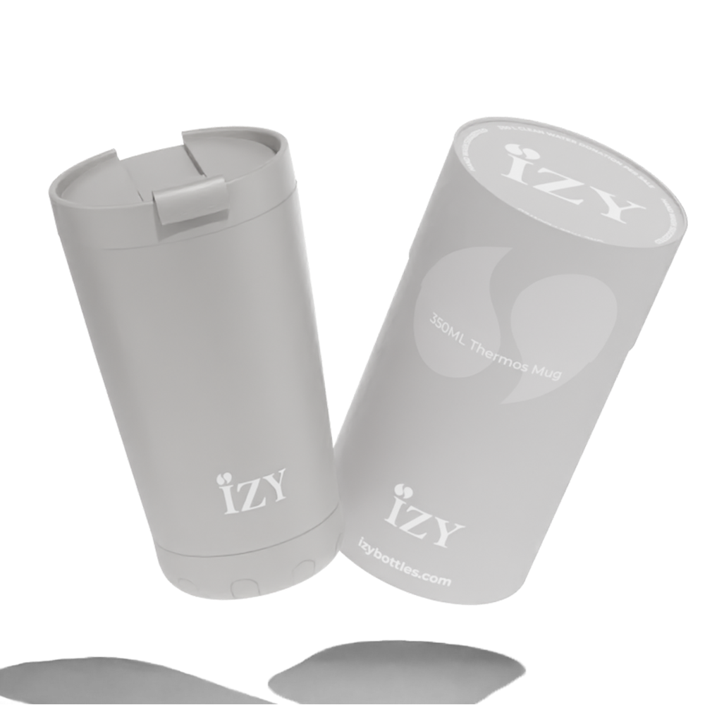 IZY Thermomok 350ML - Grijs | Herbruikbare Koffiebeker To Go - The Originals Collectie