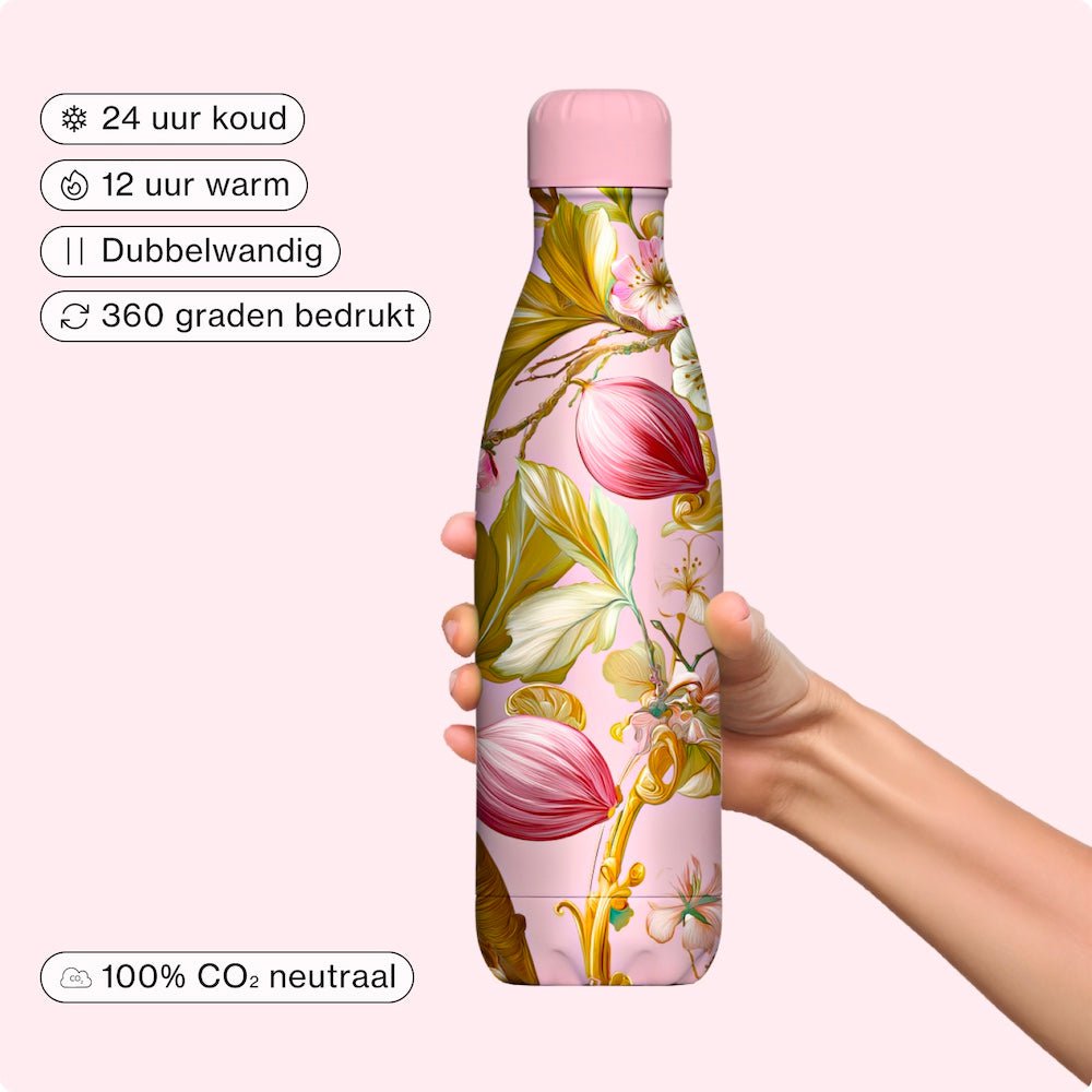 IZY Drinkfles - Fico Rosa - Duurzame Thermofles 500ML - Siciliaanse Zomer