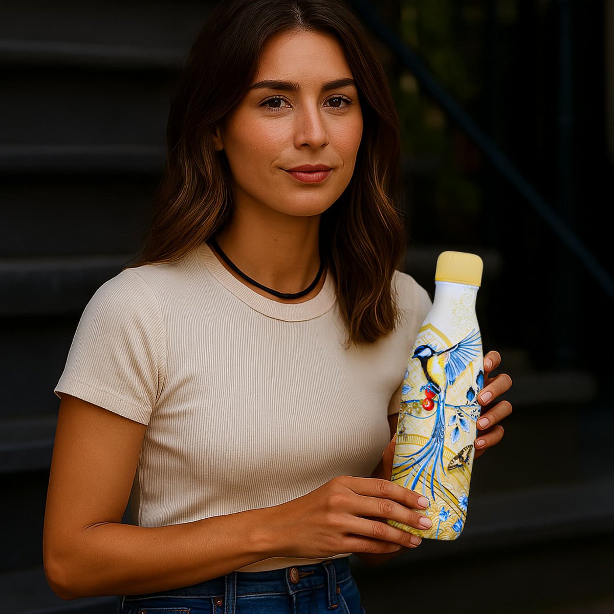 IZY Drinkfles Saffron Gold | 500ML Luxe & Duurzame Thermofles - Modern Mastery Collectie