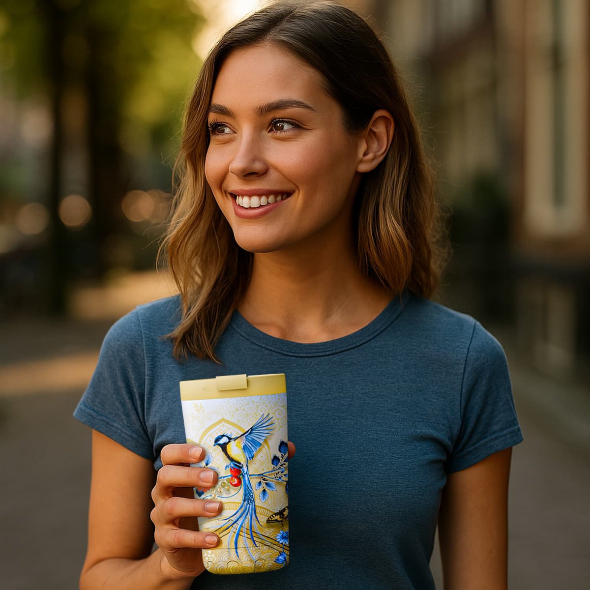 IZY Thermomok - Saffron Gold - 350ML Design Koffiebeker To Go - Modern Mastery Collectie