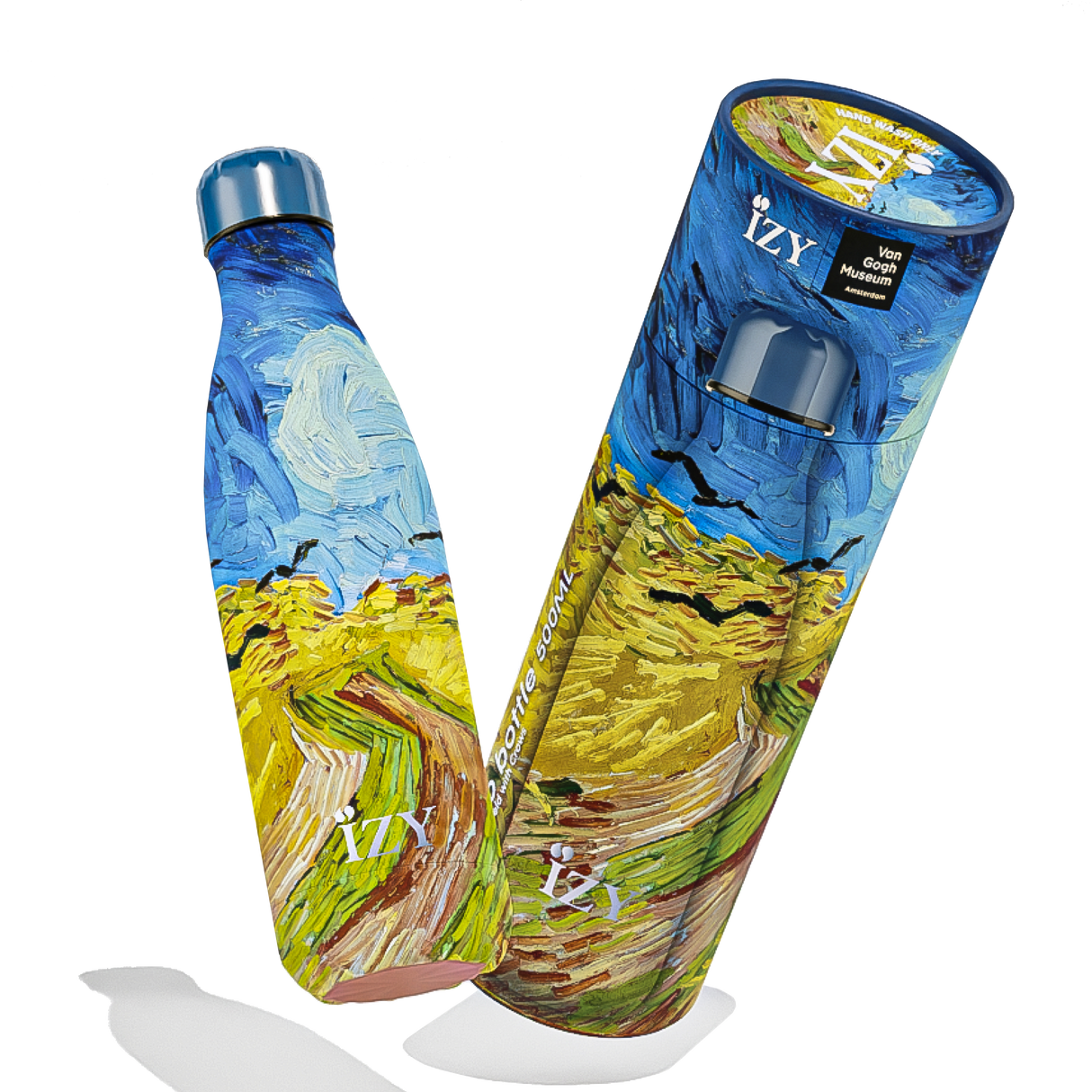 IZY Thermofles - Korenveld | Kunstzinnige RVS Drinkfles 500ML - The Artists Prints