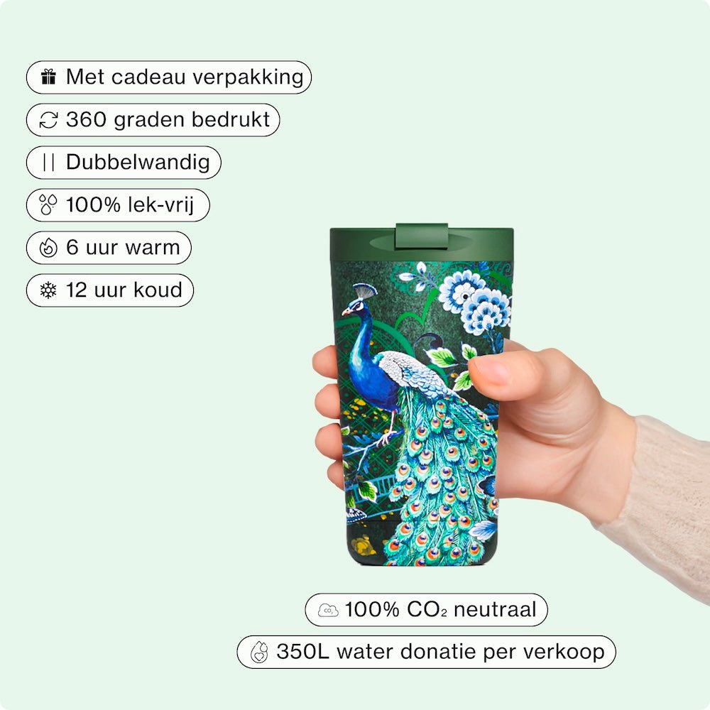 IZY Thermomok - Majestic Green - 350ML Design Koffiebeker To Go - Modern Mastery Collectie