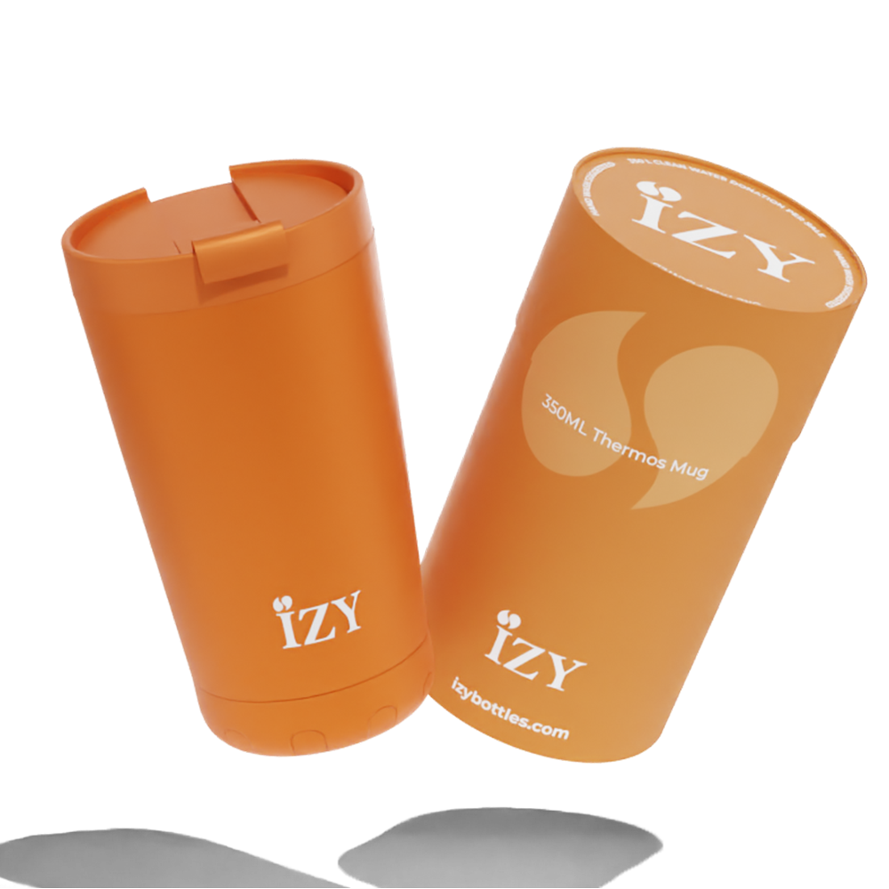 IZY Thermomok 350ML - Oranje | Herbruikbare Koffiebeker To Go - The Originals Collectie