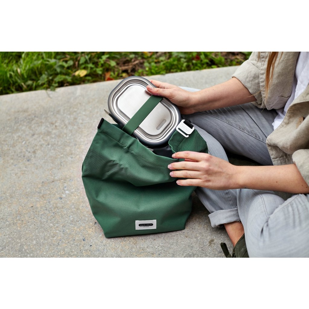Black+Blum Lunchtas Gerecycled PET 6,7 L – Groen | Lichtgewicht, Lekvrij & Duurzaam