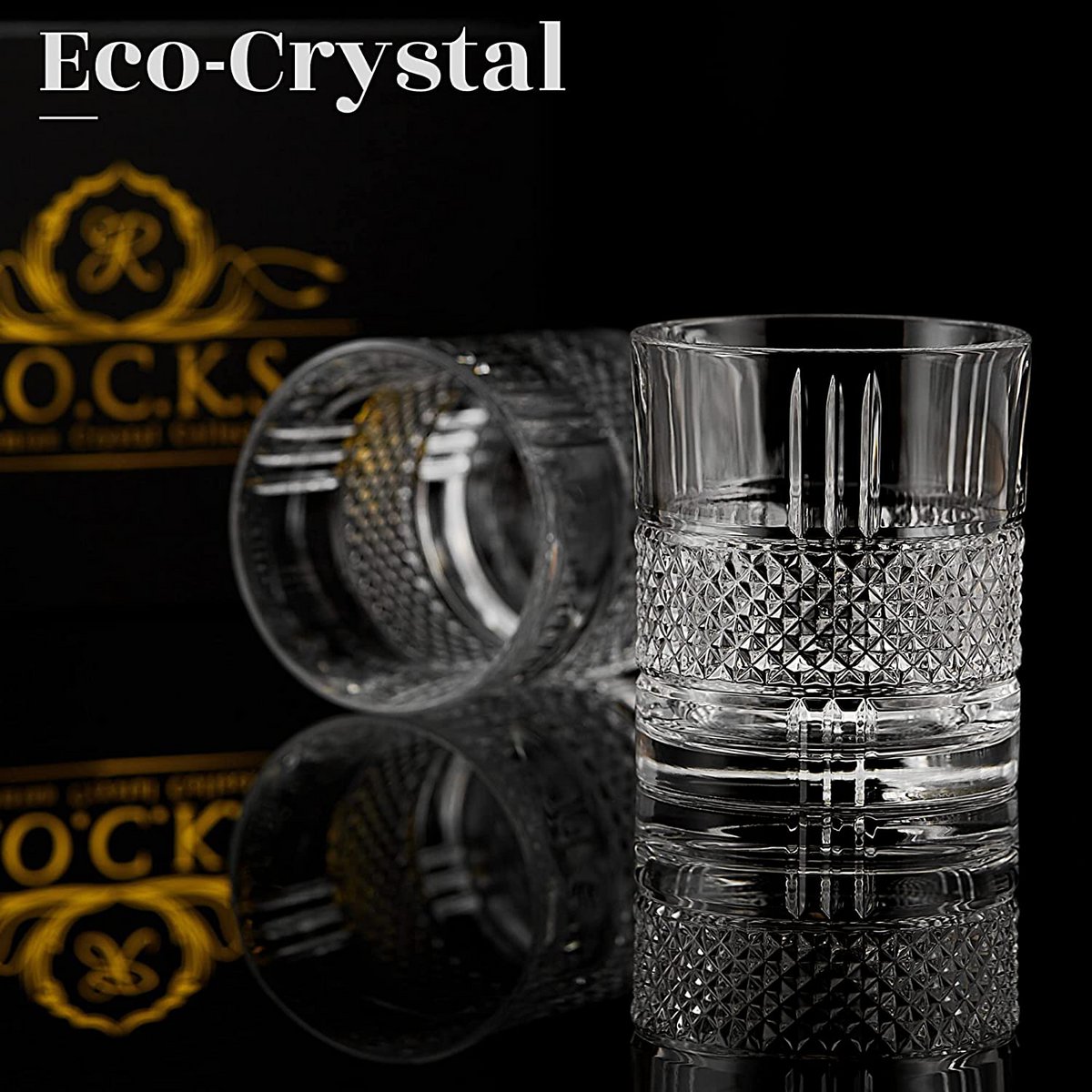 The Eco Crystal Collection – Reserve Whiskey Glasses met Karakter & Klasse - Geleverd in een geschenkverpakking