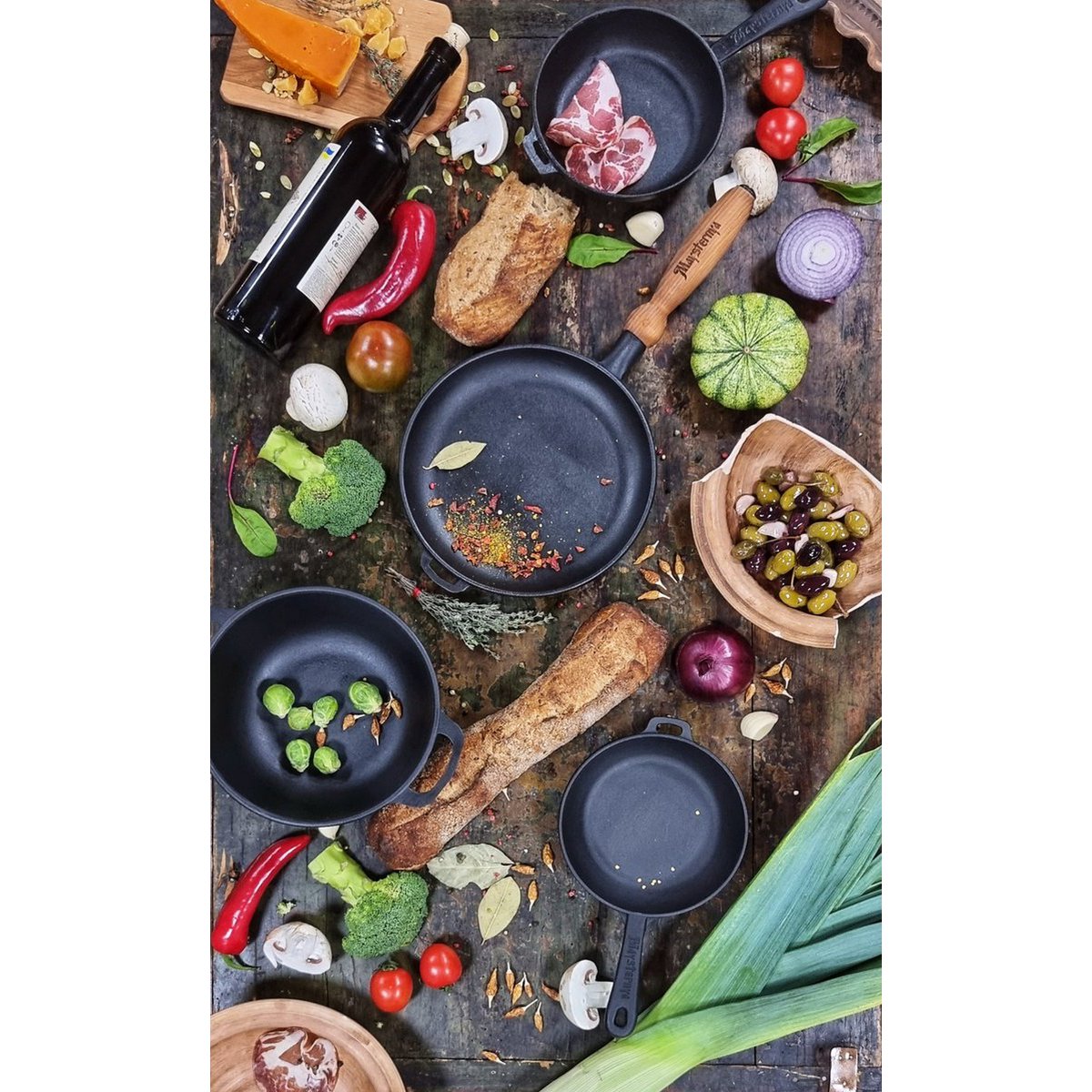 Maysternya Gietijzeren Koekenpan - Ø 28 x 6 cm