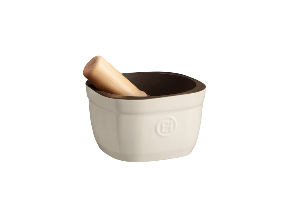 Emile Henry Vijzel en stamper - 0.9Ltr - Argile