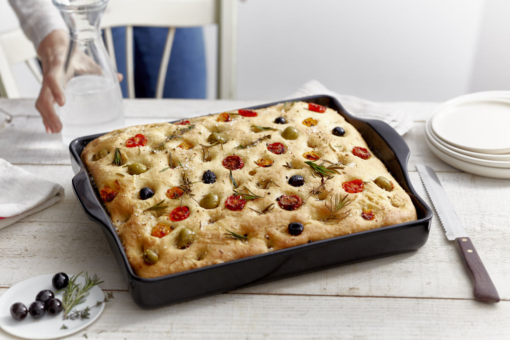 Emile Henry Focaccia - 405x320x70mm - Fusain