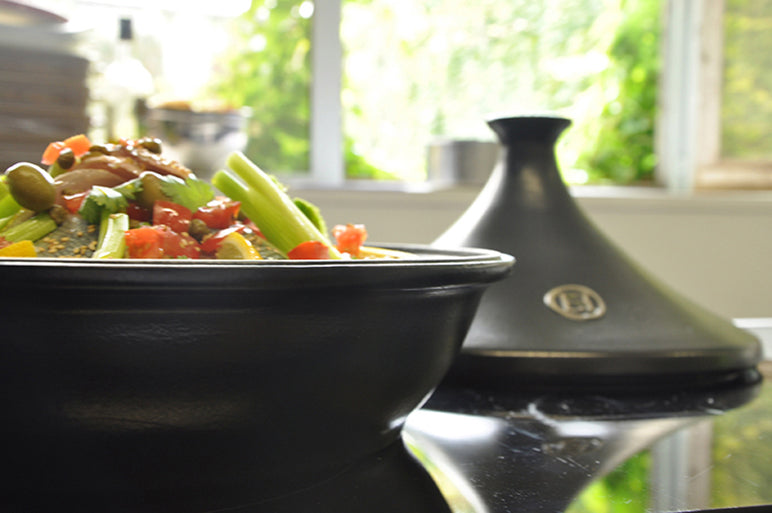 Emile Henry Tajine E-box - Ø320mm - Fusain - Keramische Tajine met Geschenkverpakking