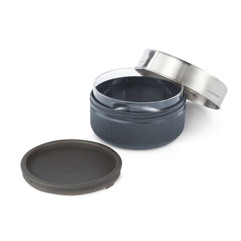 Black+Blum Glazen Lunchbox Grijs – Kom 750 ml – Lekvrij, Duurzaam & Stijlvol