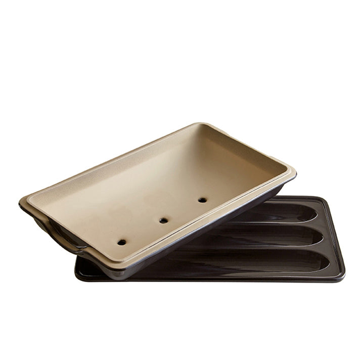 Emile Henry Baguettesvorm E-box - 390x240mm - Fusain