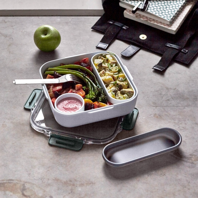 Black+Blum Lunchbox Original Blauw – 3 Vakken, Lekvrij & Functioneel 198x198x56mm