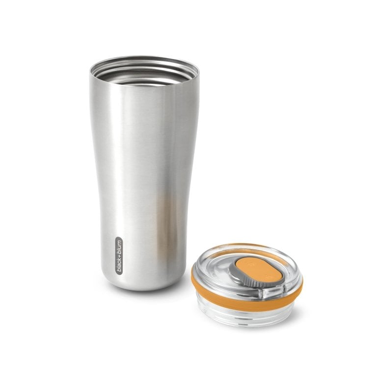 Black+Blum Thermo Reisbeker 0.6 Liter Oranje - Vak & lekvrij, warm & koud In één