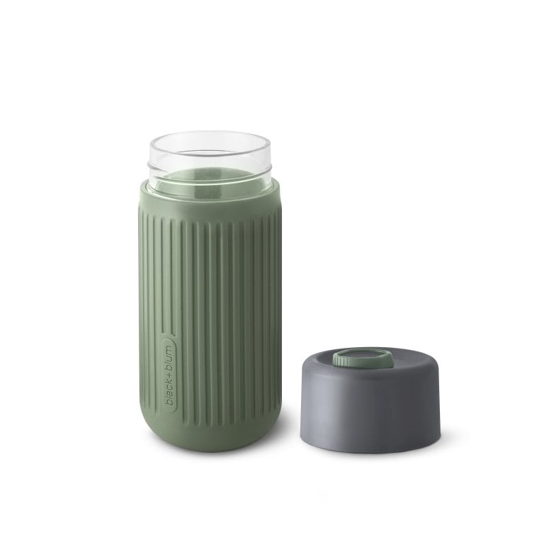 Black+Blum Reisbeker Glas 0,34 L - Groen - Lekvrij, Smaakneutraal & Duurzaam