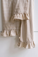 Walra Keukenset Lovely Linnen Ruffles Grijs – 3-delig – Elegant & Natuurlijk