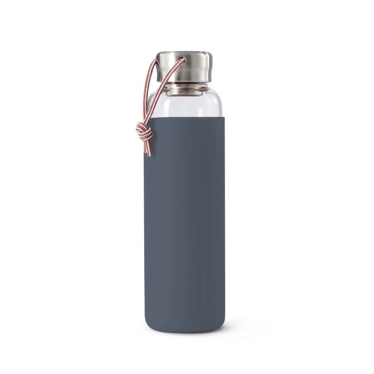 Black+Blum Glas Waterfles 0,6 L - Grijs - 100 % Lekvrij, Elegantie & Duurzaamheid