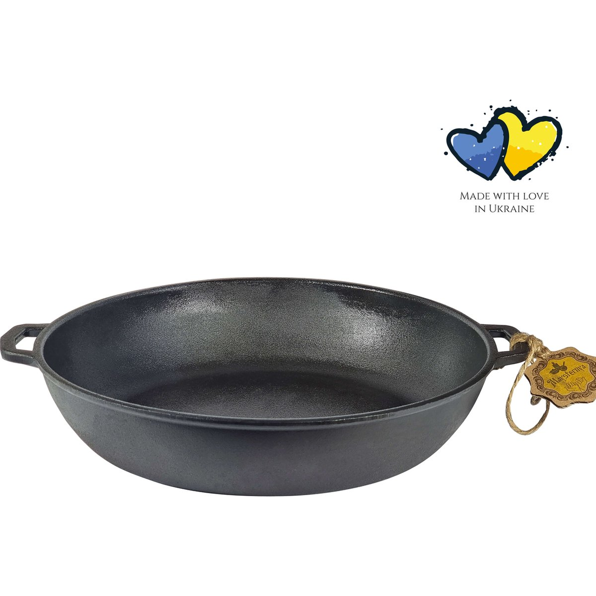 Maysternya Gietijzeren Barbecuepan met handvaten - Ø 28 x 6 cm