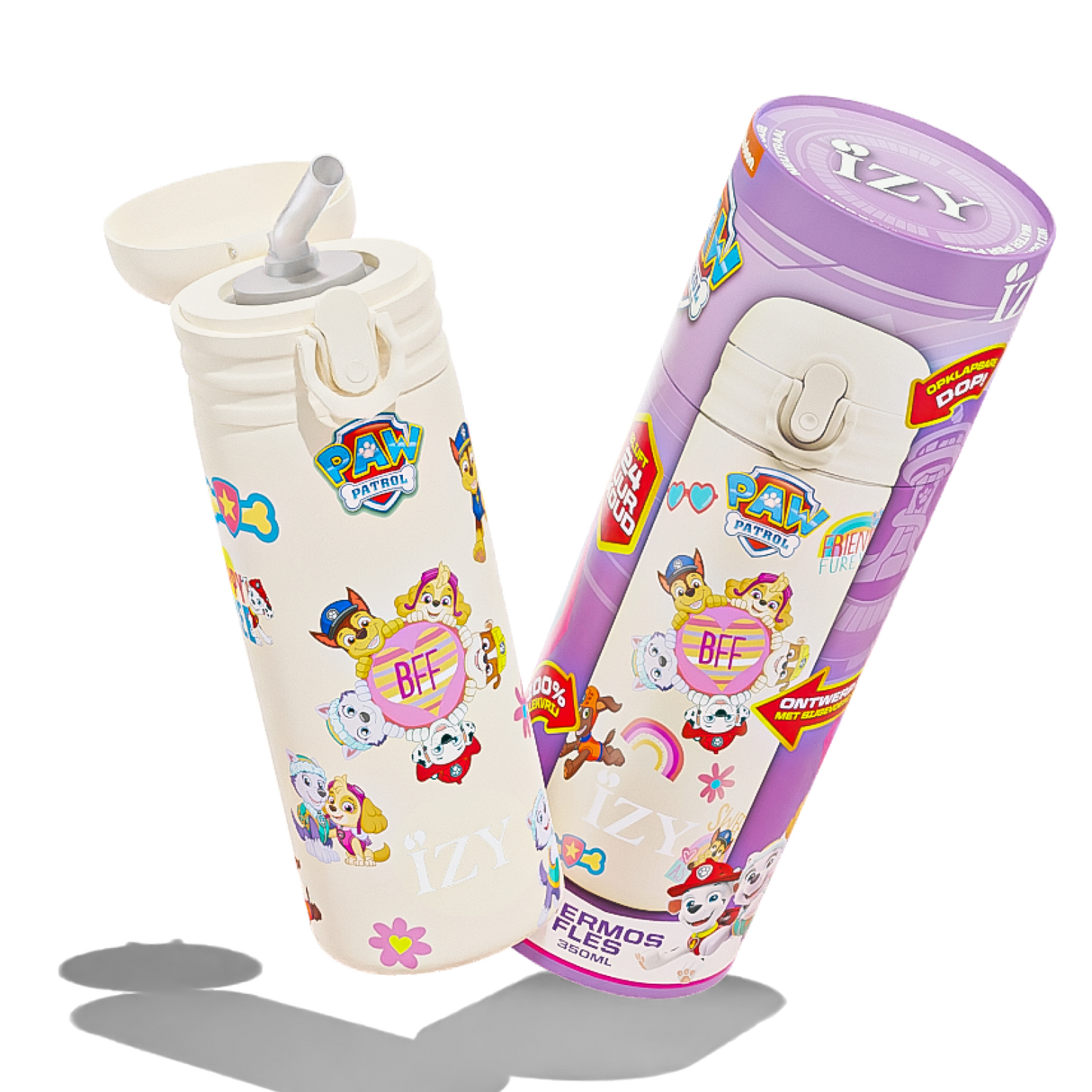 IZY Kids Drinkfles - Friends Furever | 350ML Lekvrije RVS Fles voor Kinderen - Paw Patrol