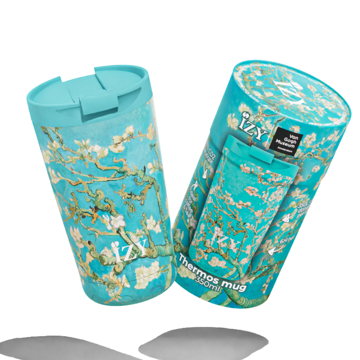 IZY Thermomok - Amandelbloesem | Kunstzinnige Koffiebeker To Go 350ML- The Artists