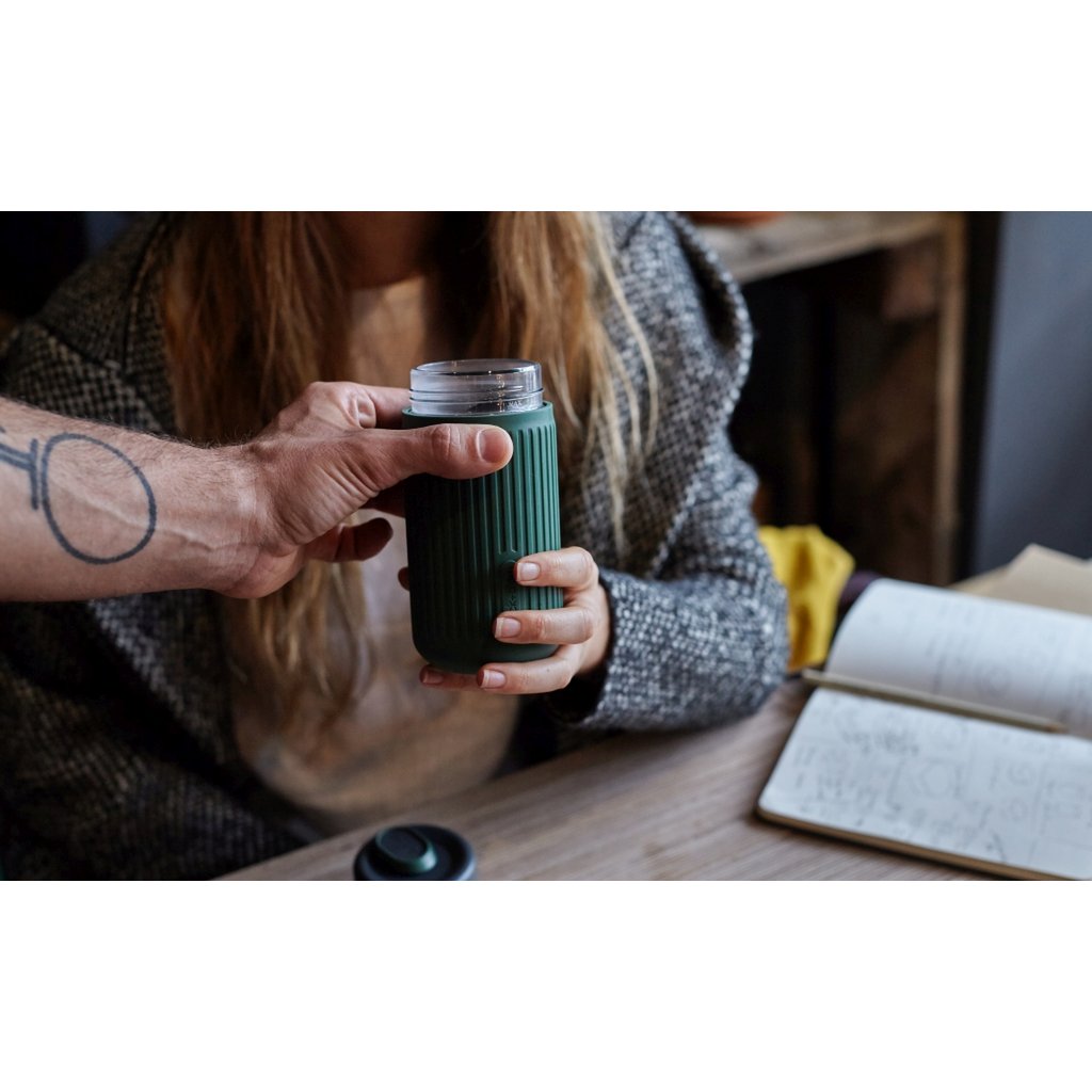 Black+Blum Reisbeker Glas 0,34 L - Groen - Lekvrij, Smaakneutraal & Duurzaam