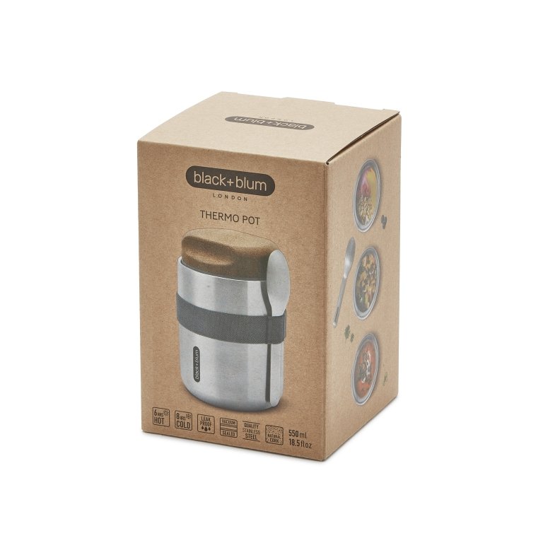 Black+Blum RVS Thermos Voedselcontainer - 550ml - Grijs