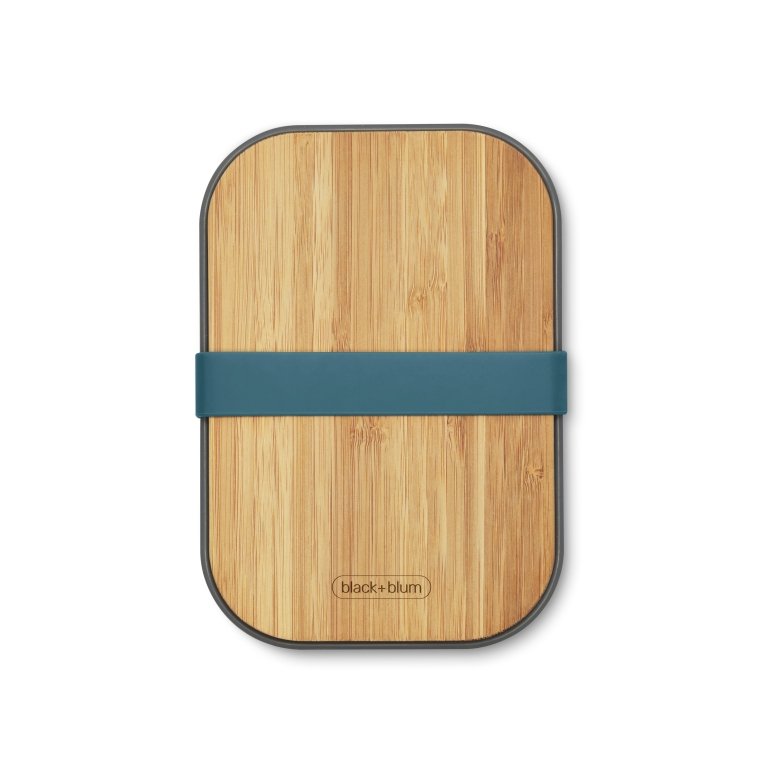 Black+Blum Broodtrommel - Blauw - 190 × 135 × 75 mm | Duurzaam, Lekvrij & Multifunctioneel