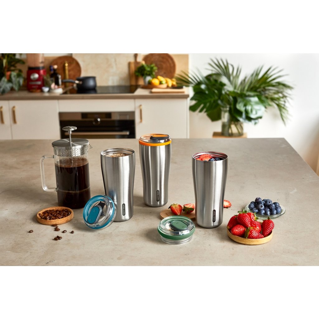Black+Blum Thermo Reisbeker 0.6 Liter Oranje - Vak & lekvrij, warm & koud In één